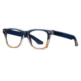 Wain Vintage TR90 Rectangle Eyeglasses Rectangle Frames Southood Blue Tea